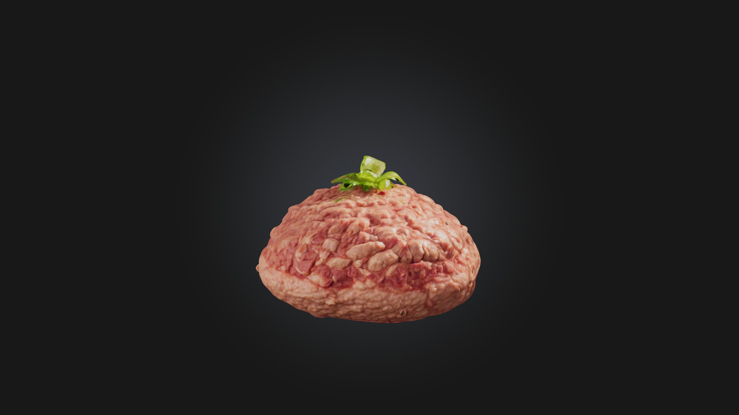 Ground Pork Model Low-poly 3D model_3