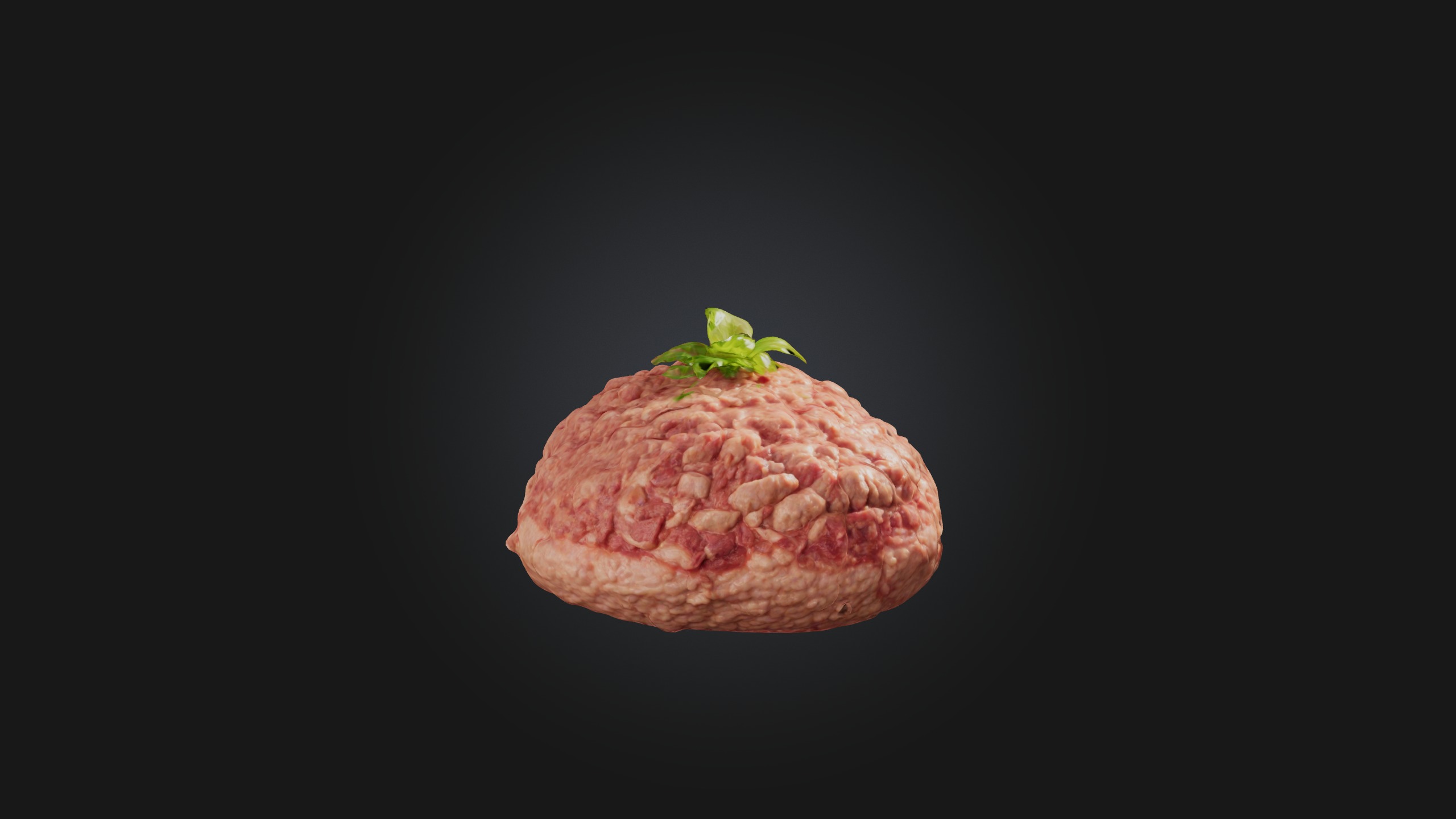Ground Pork Model Low-poly 3D model_4