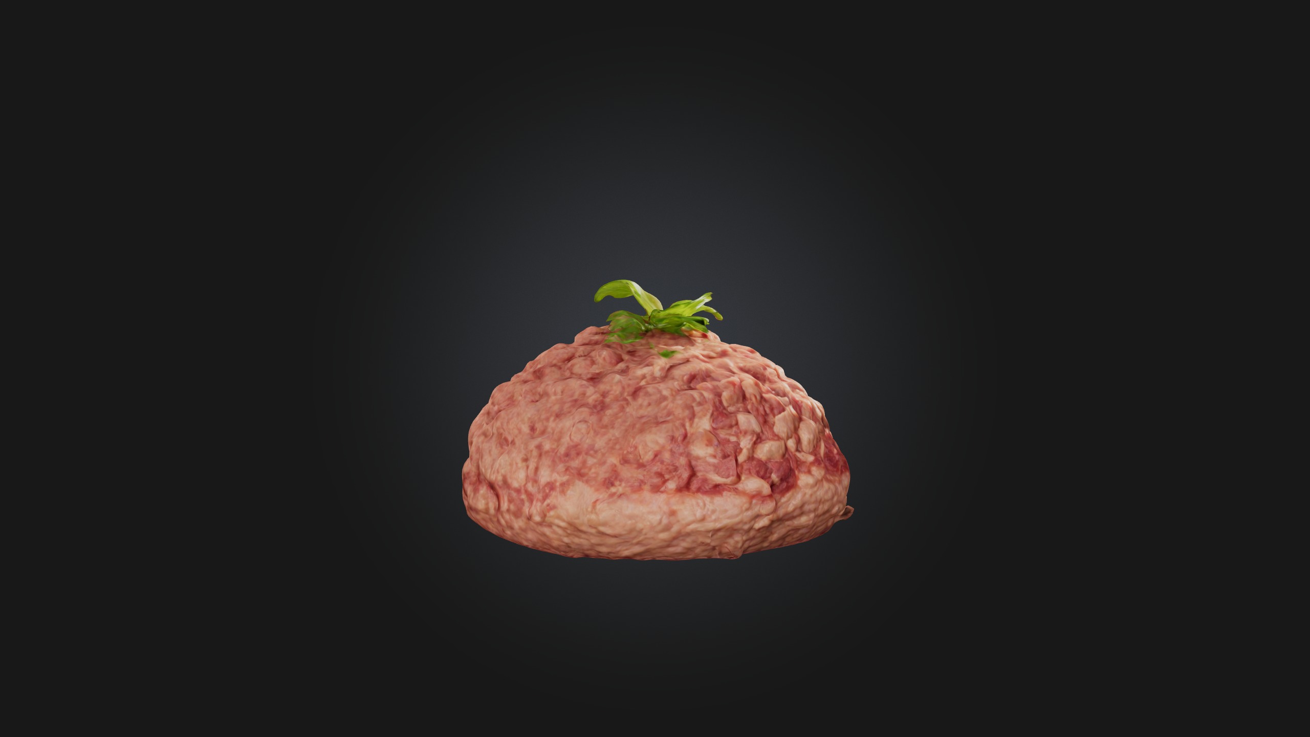 Ground Pork Model Low-poly 3D model_6