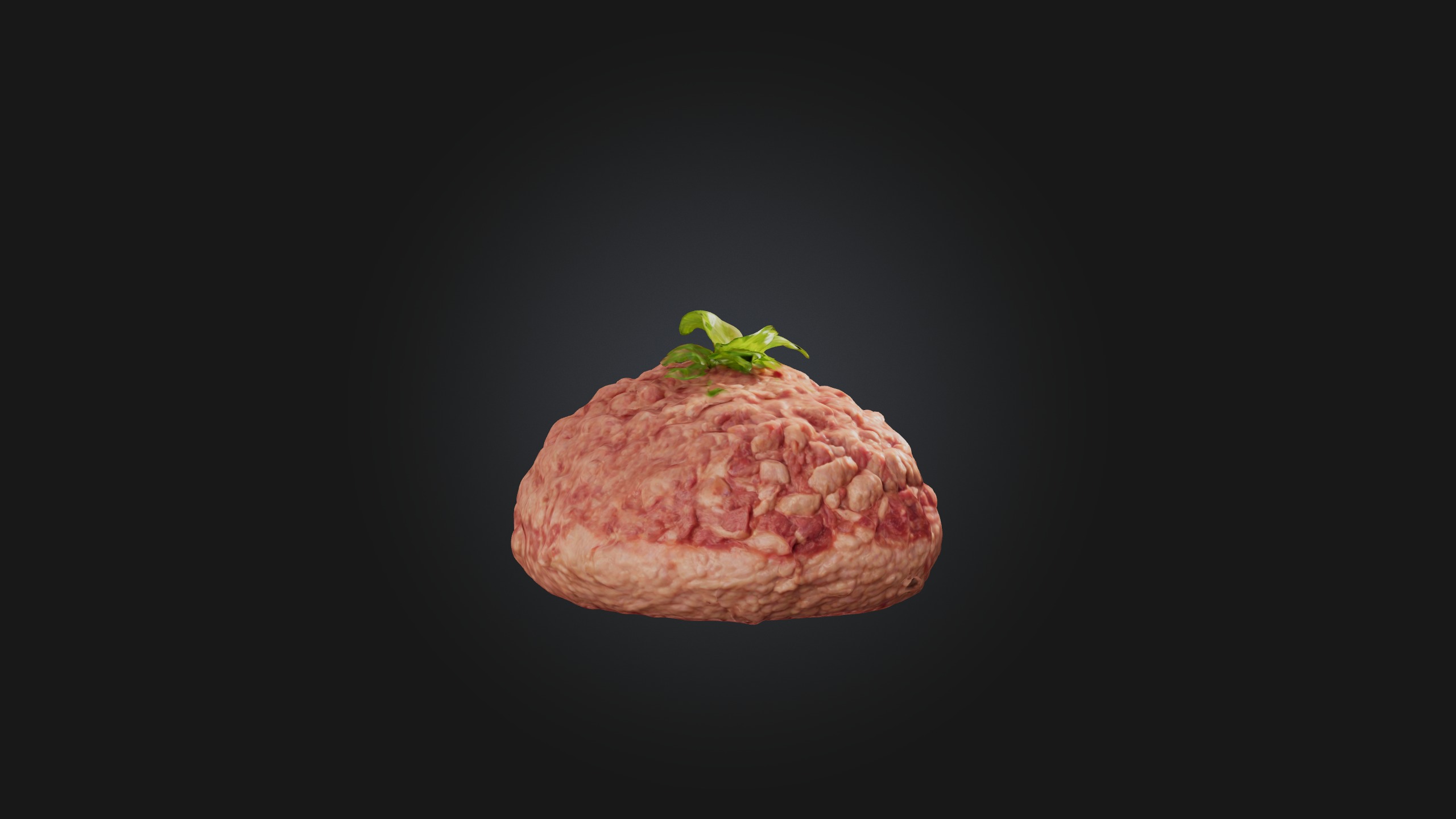 Ground Pork Model Low-poly 3D model_5