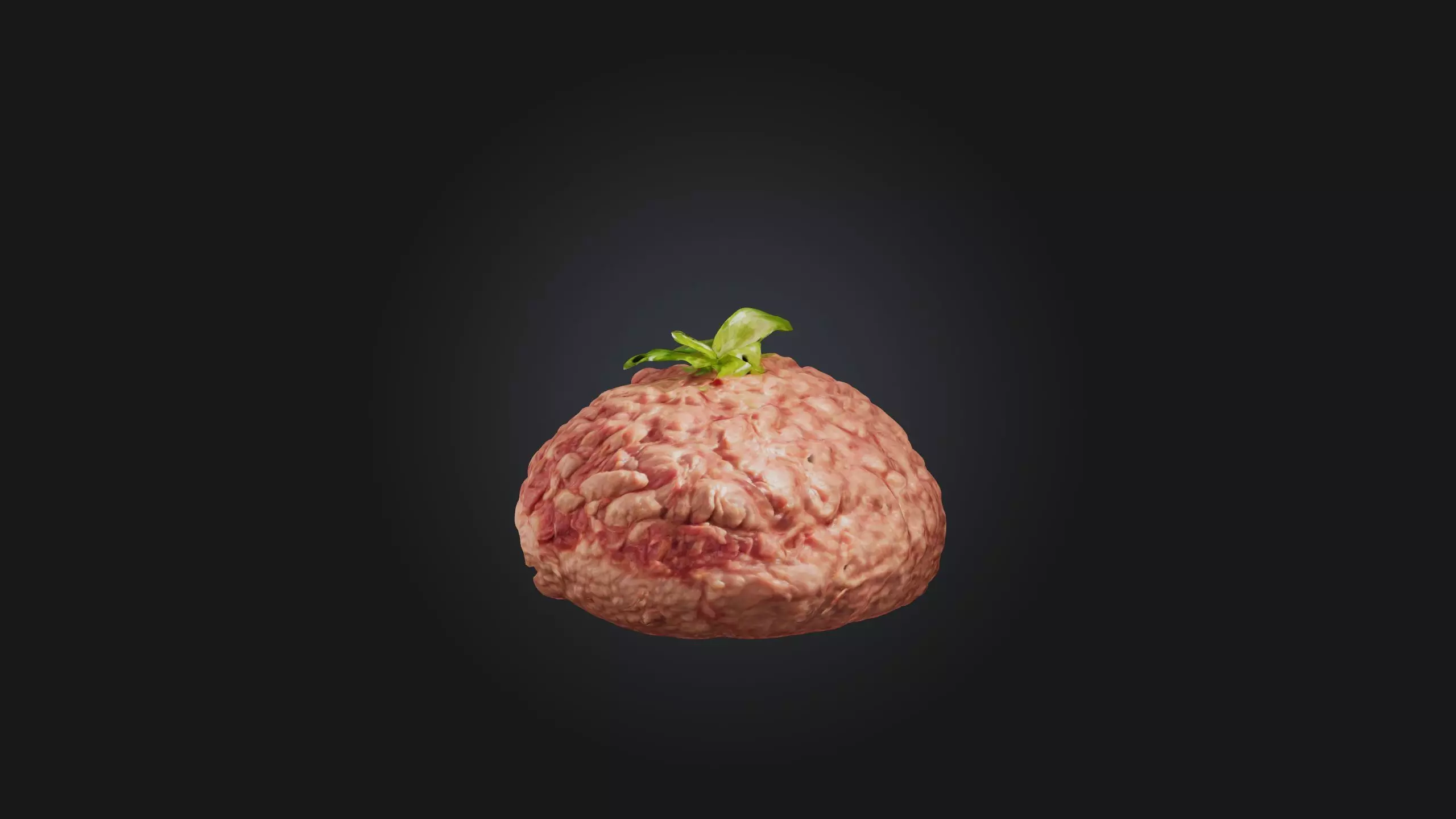 Ground Pork Model Low-poly 3D model_0