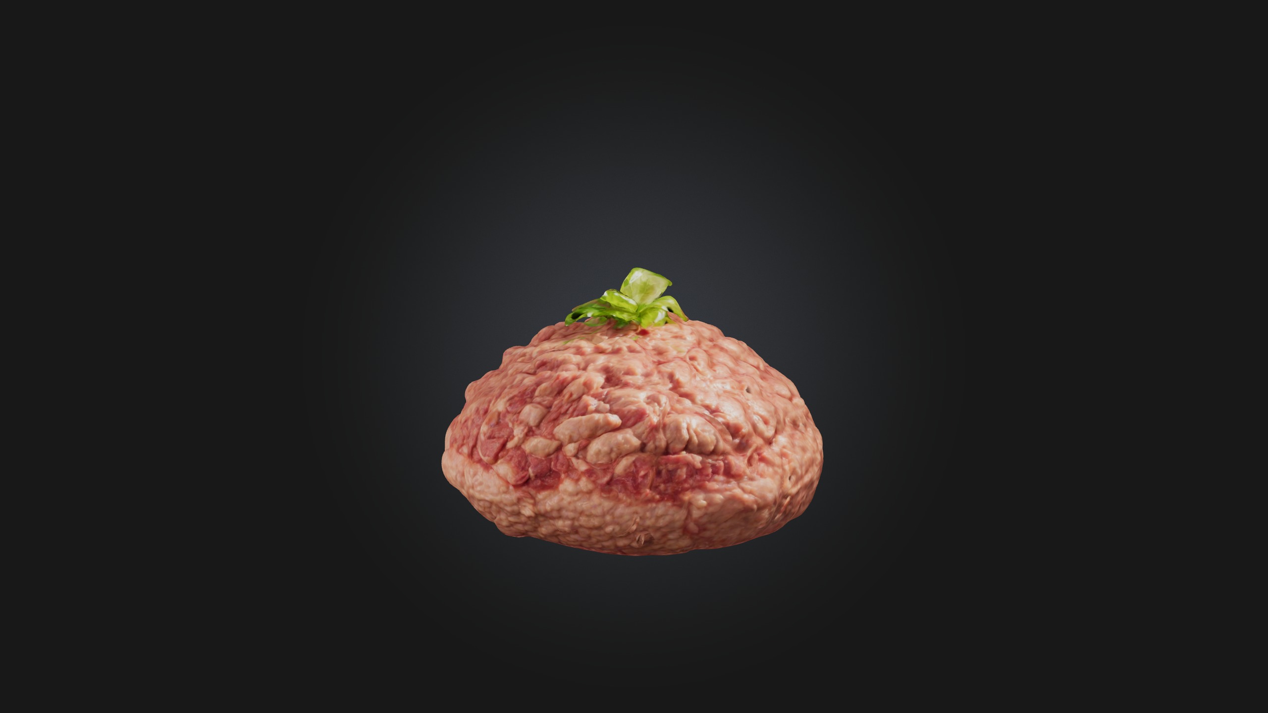Ground Pork Model Low-poly 3D model_1