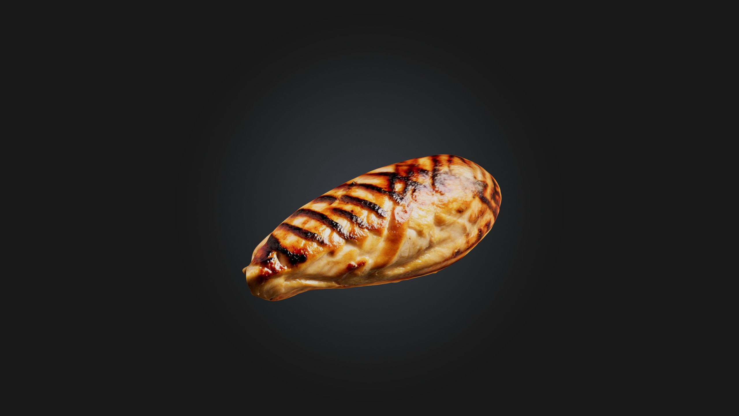 Grilled Chicken Breast Model Low-poly 3D model_3