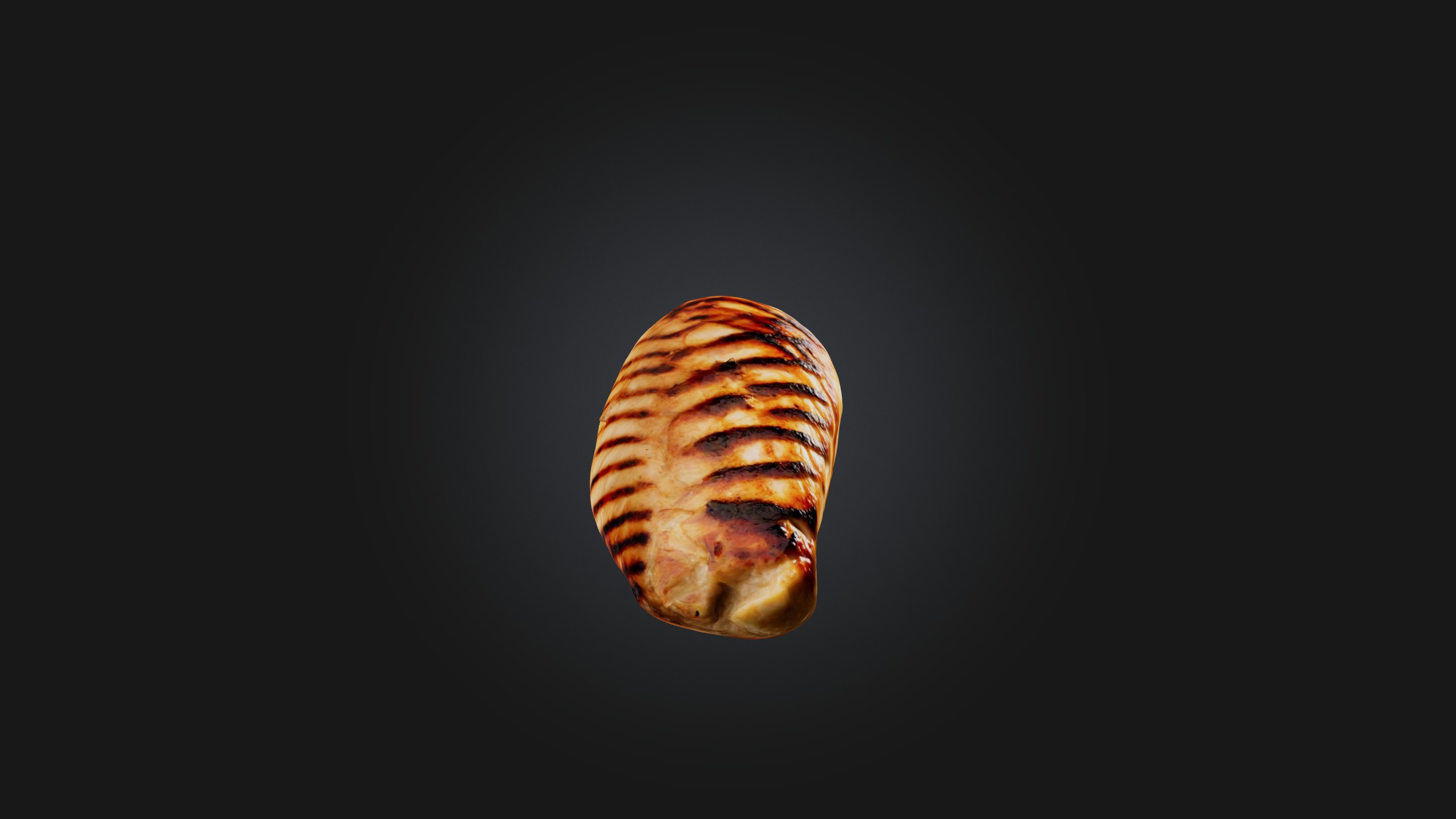Grilled Chicken Breast Model Low-poly 3D model_6