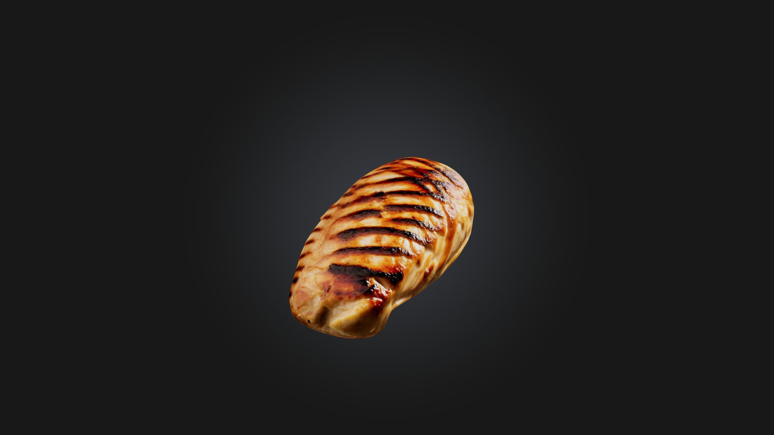 Grilled Chicken Breast Model Low-poly 3D model_2