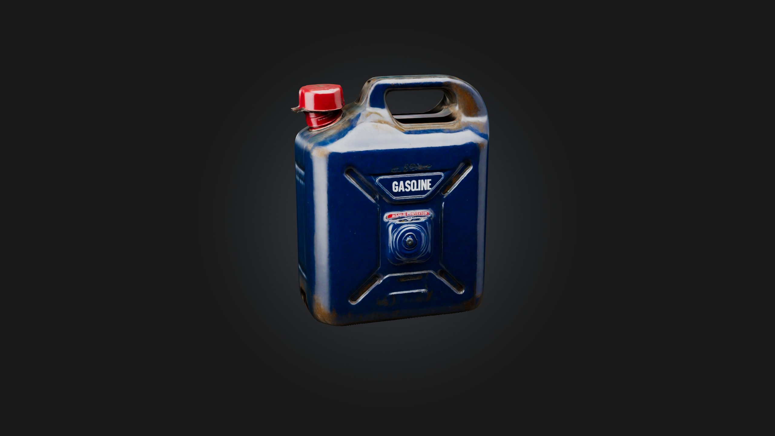 Gasoline Canister Low-poly 3D model_4