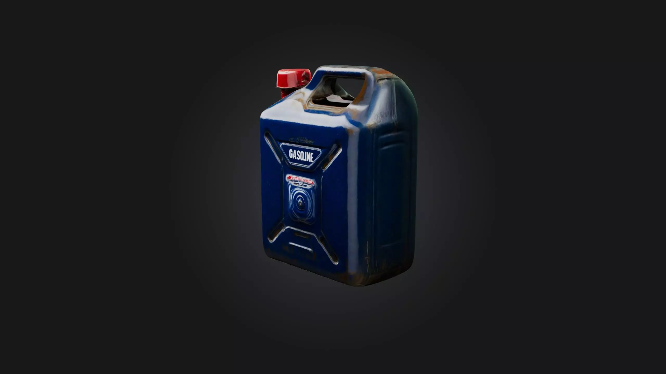 Gasoline Canister Low-poly 3D model_0
