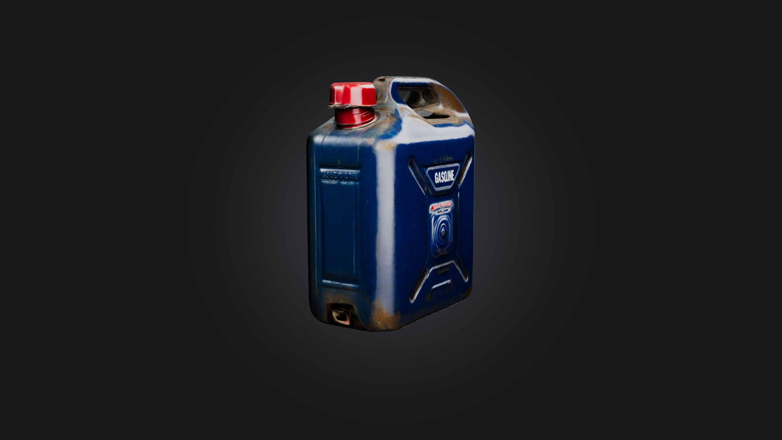 Gasoline Canister Low-poly 3D model_6
