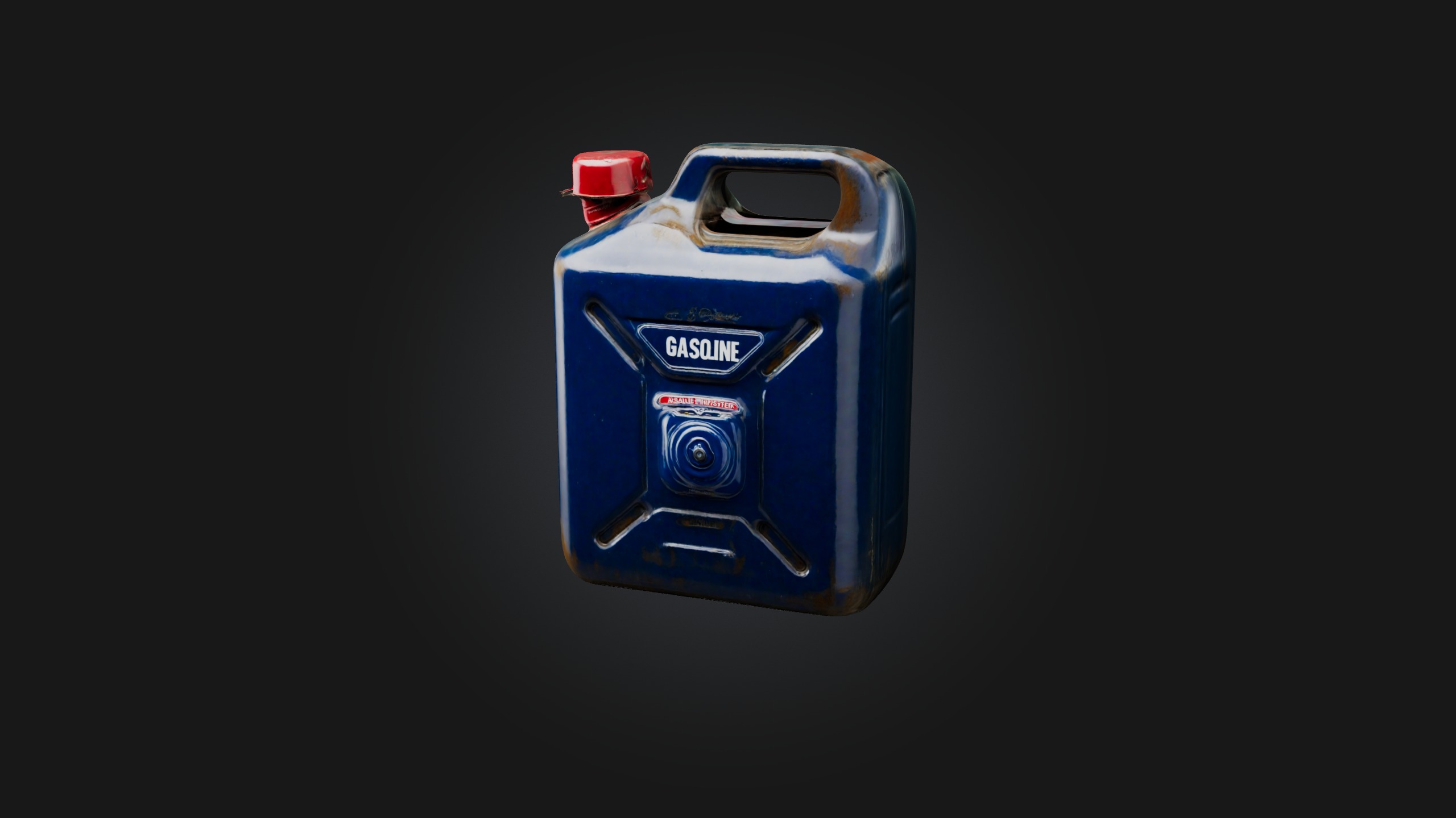 Gasoline Canister Low-poly 3D model_2