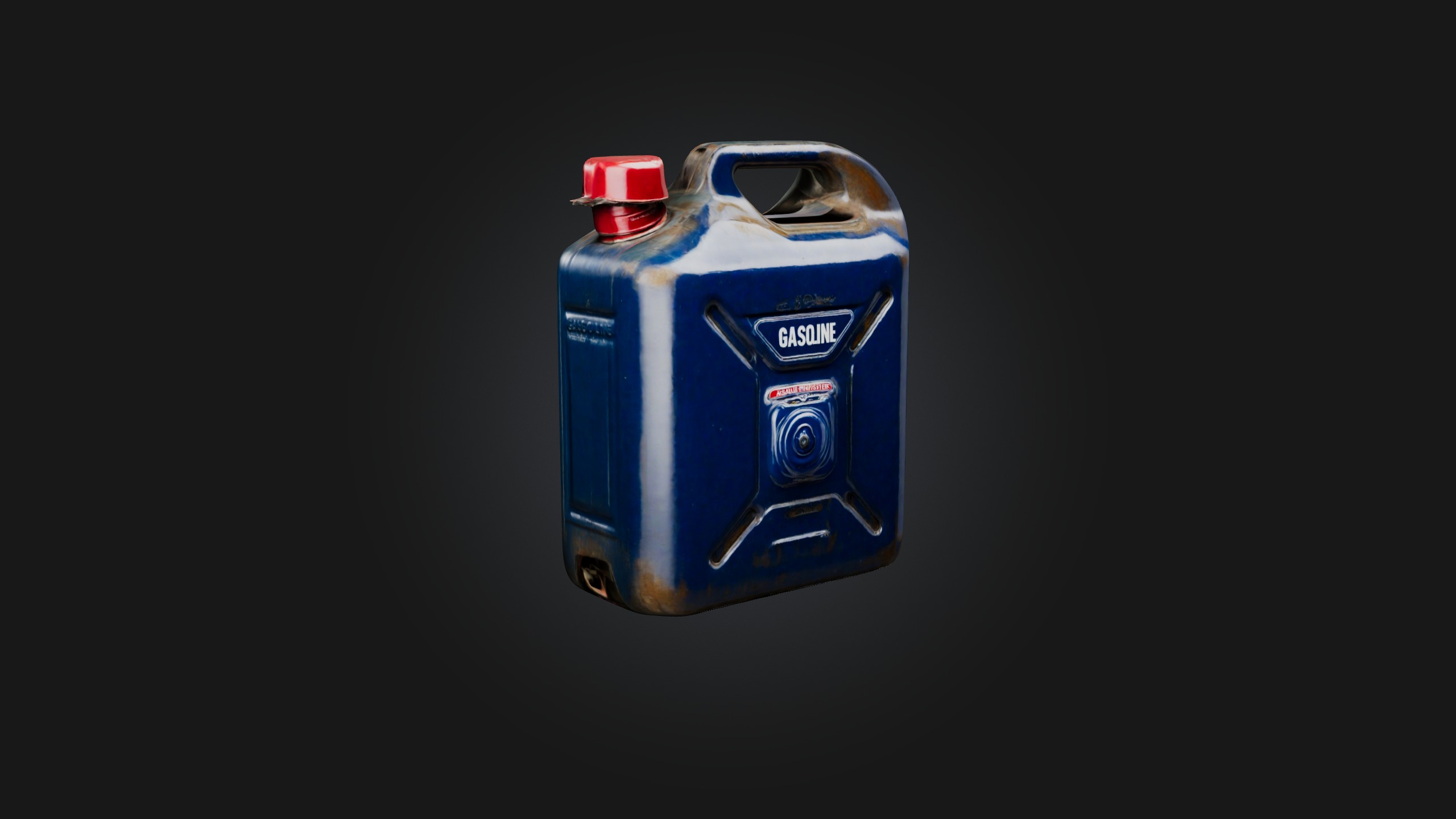 Gasoline Canister Low-poly 3D model_5