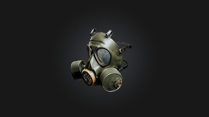Gas Mask Low-poly 3D model