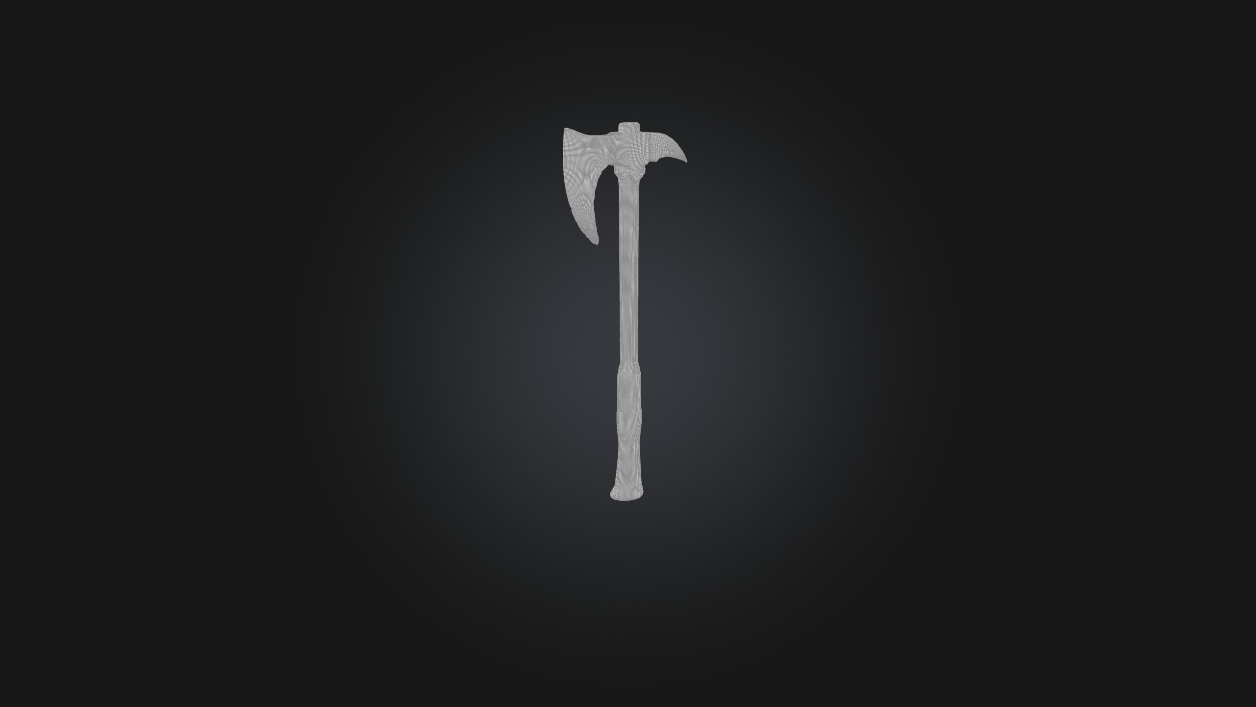 Fire Axe Low-poly 3D model_1