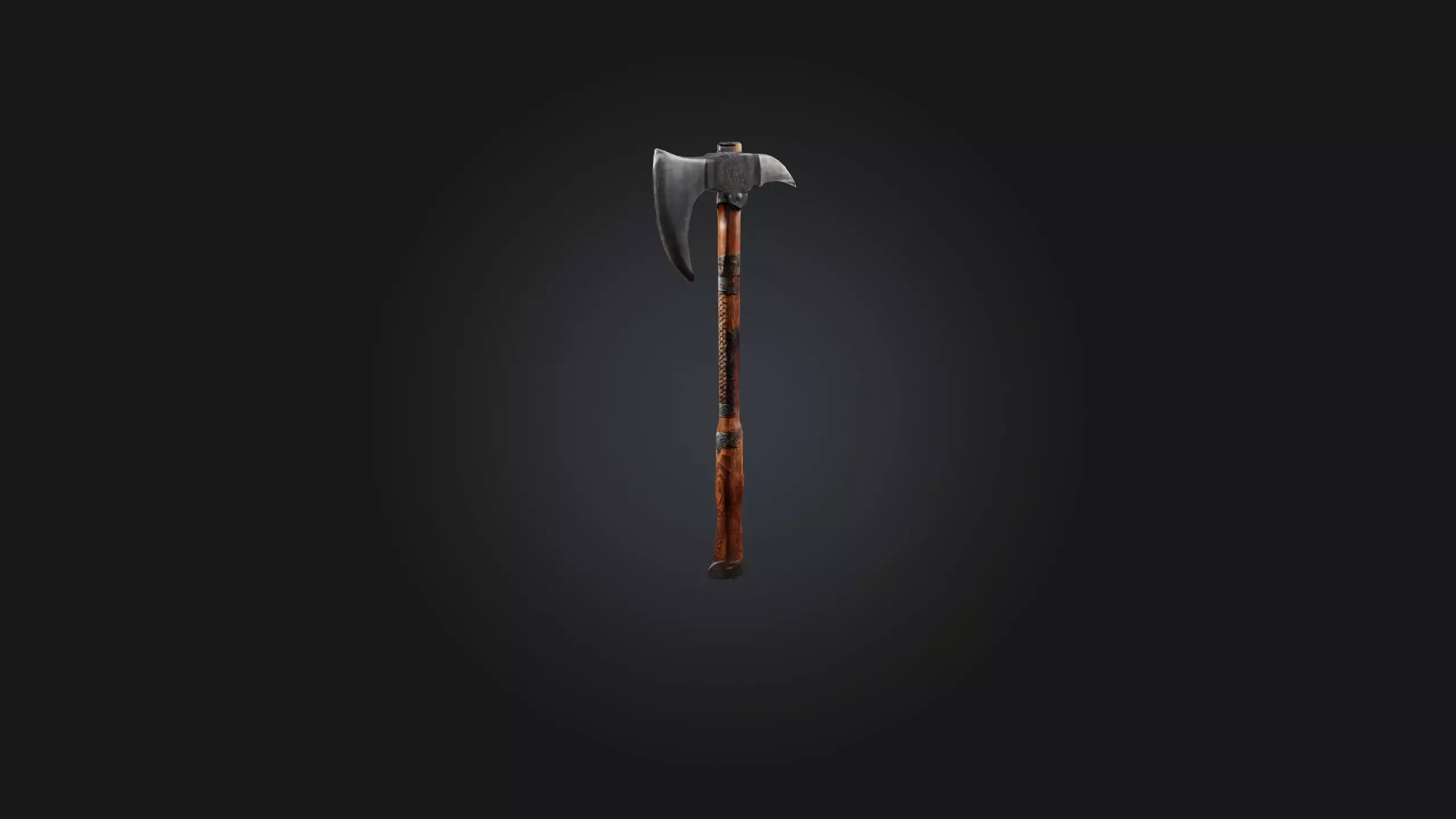 Fire Axe Low-poly 3D model_0