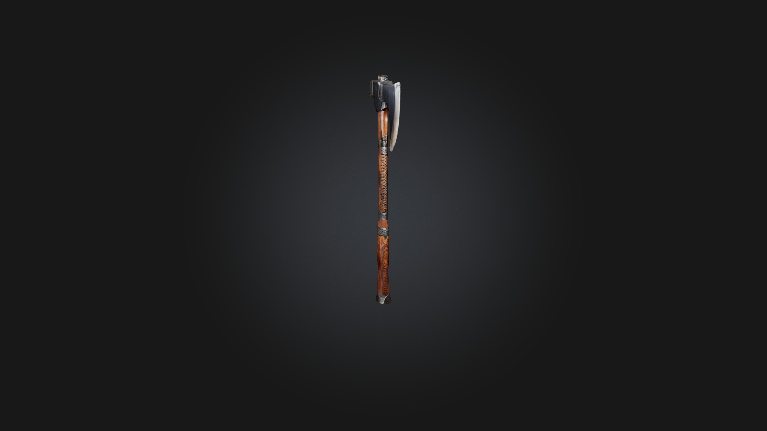 Fire Axe Low-poly 3D model_4