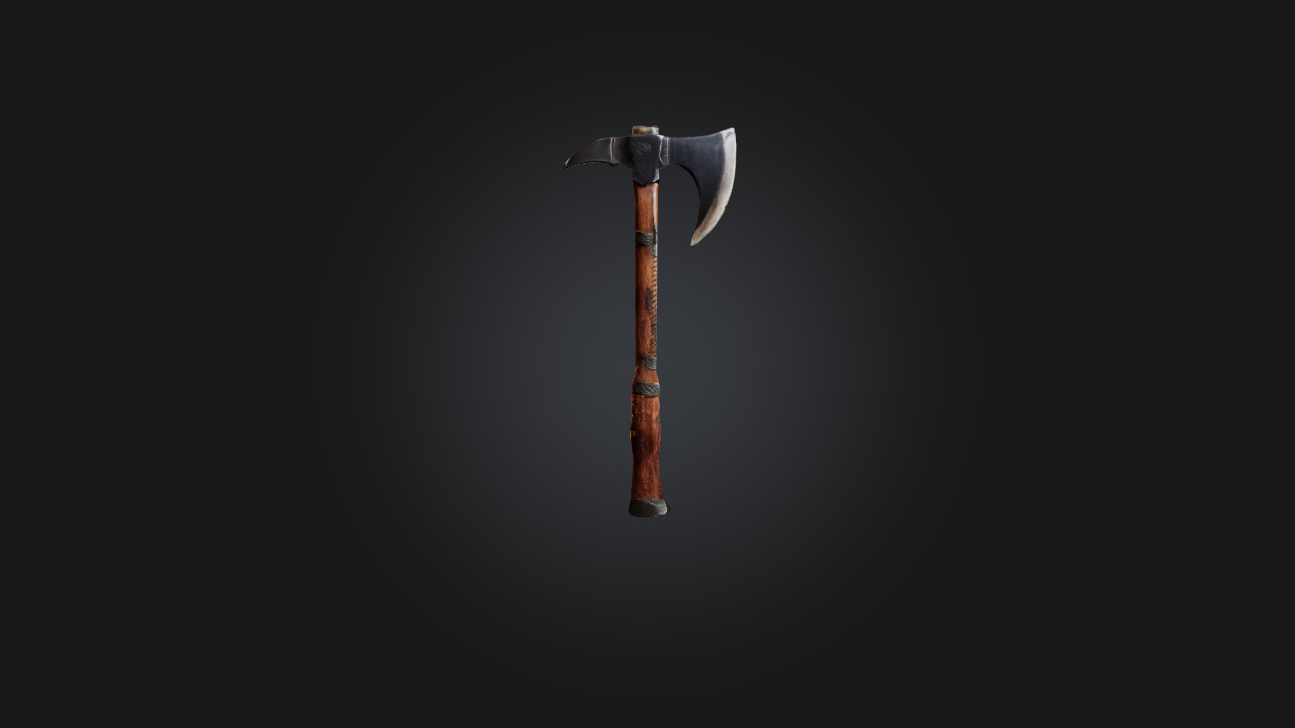 Fire Axe Low-poly 3D model_6
