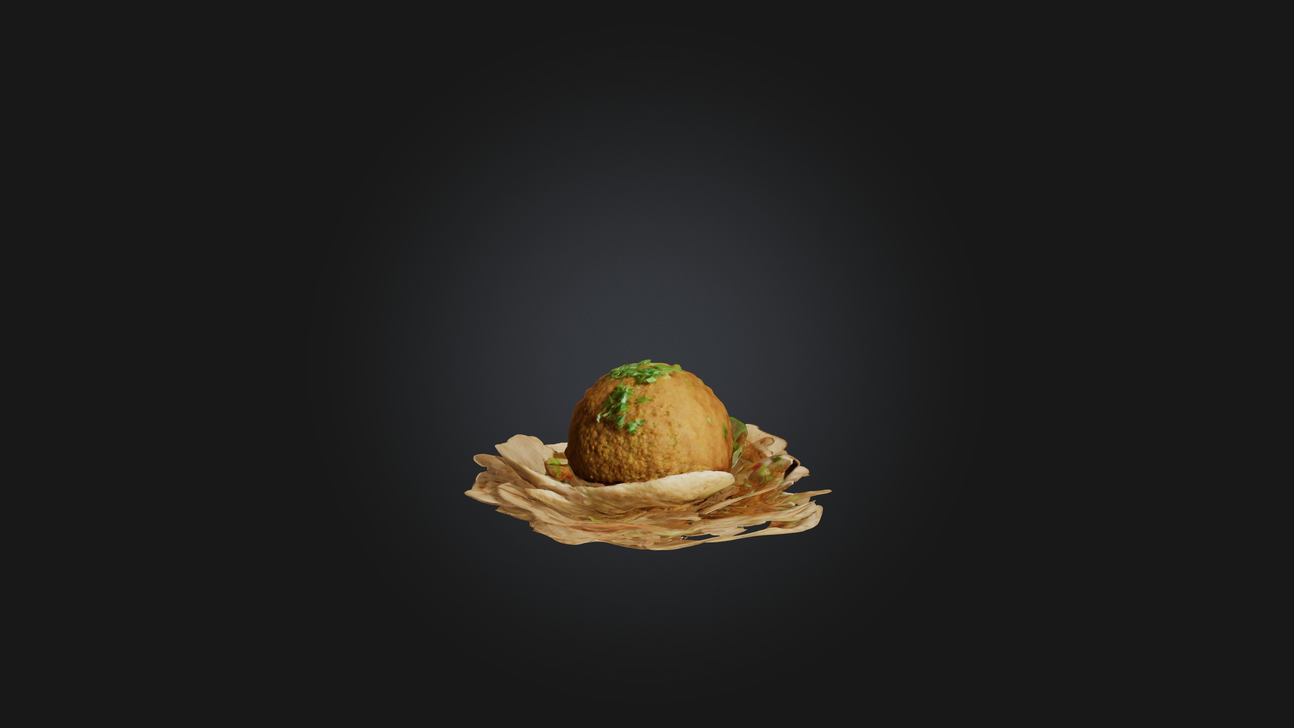 Falafel Model Low-poly 3D model_1