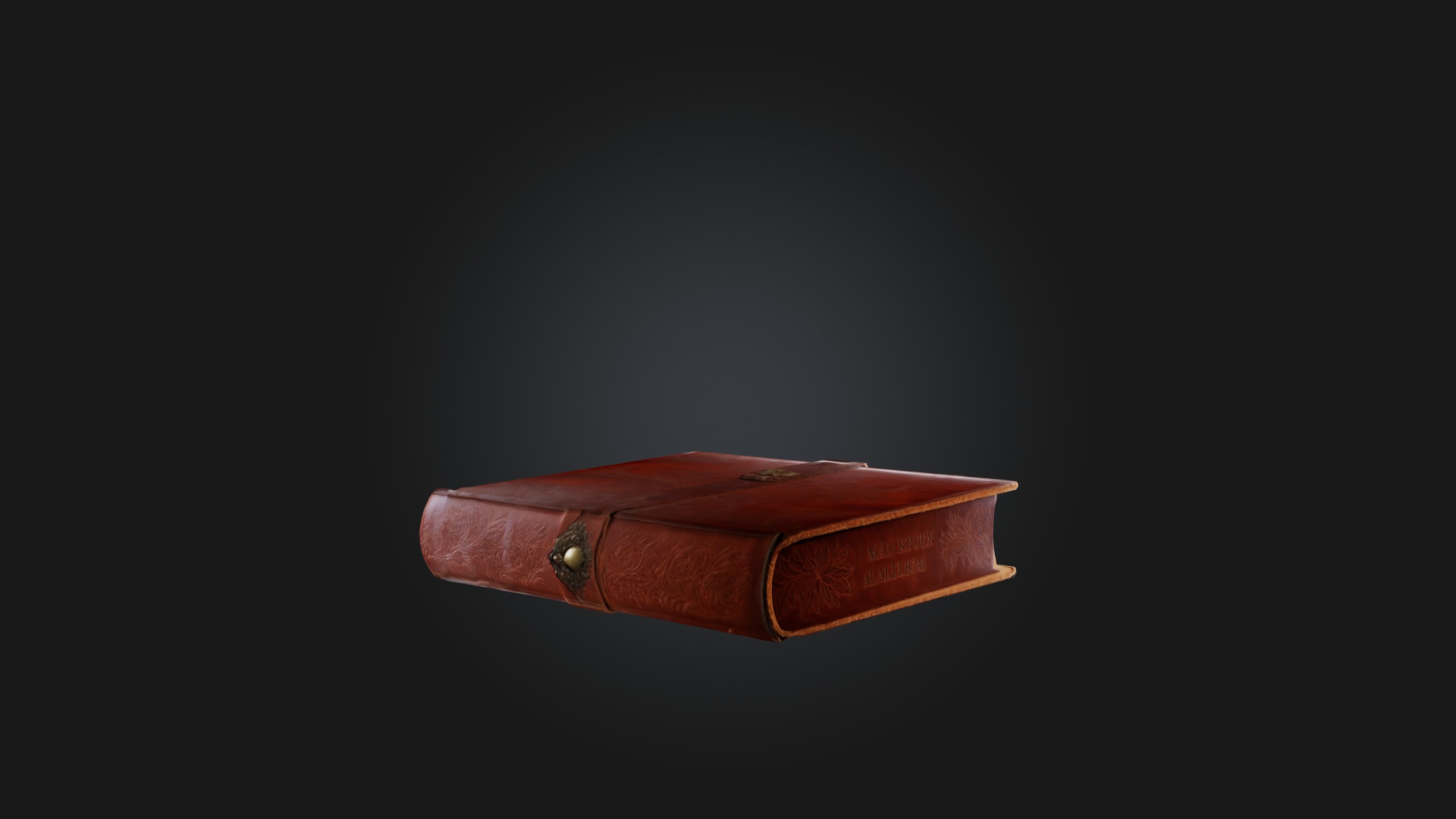 Embossed Leather Photo Album Low-poly 3D model_3