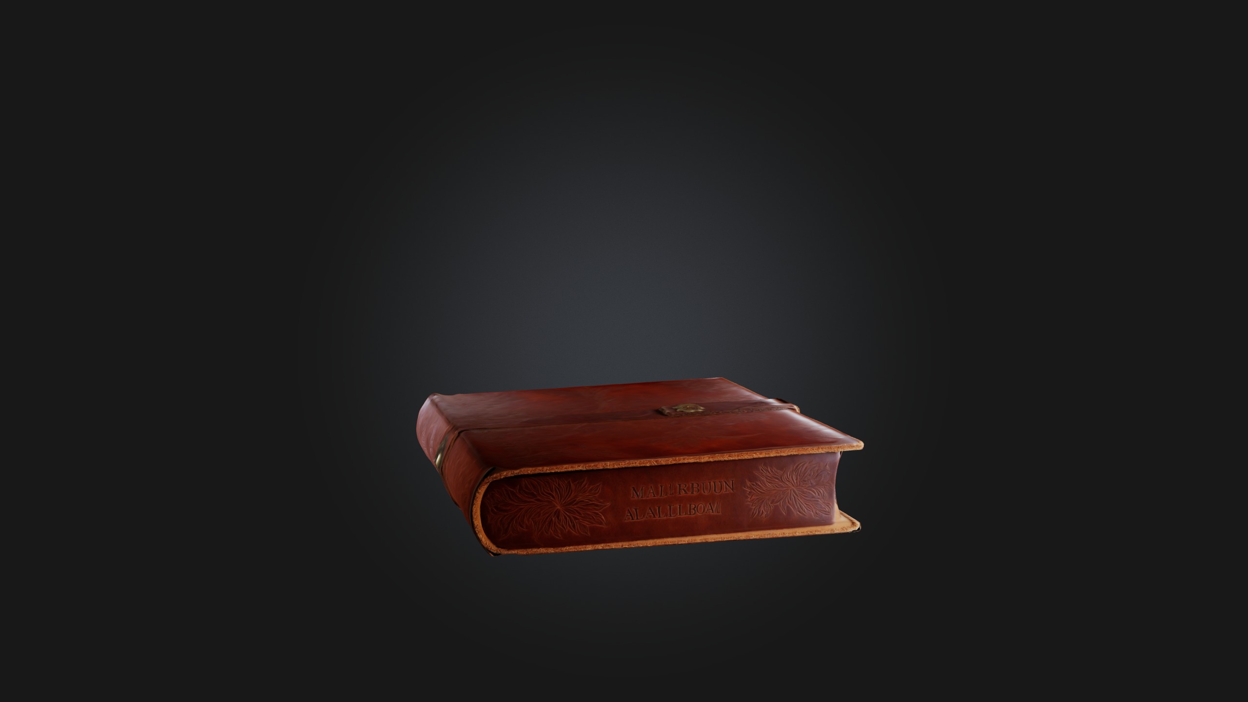Embossed Leather Photo Album Low-poly 3D model_2
