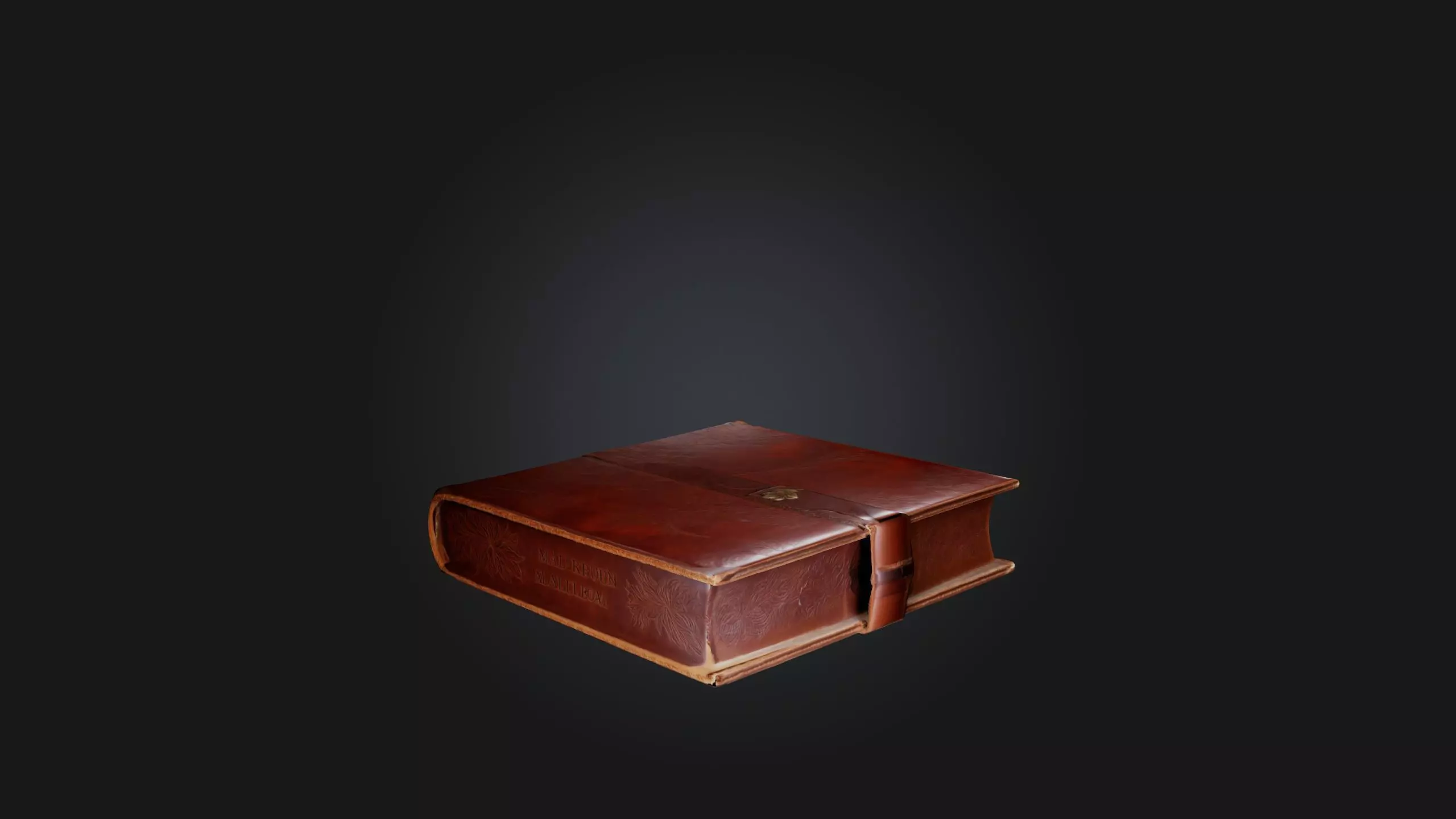 Embossed Leather Photo Album Low-poly 3D model_0