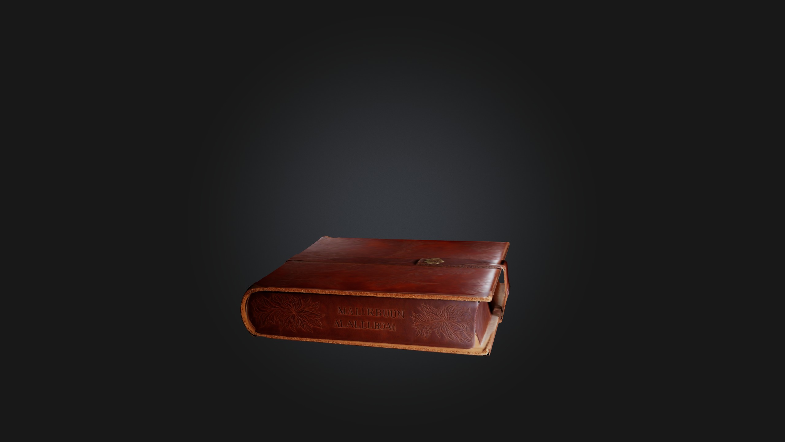 Embossed Leather Photo Album Low-poly 3D model_7