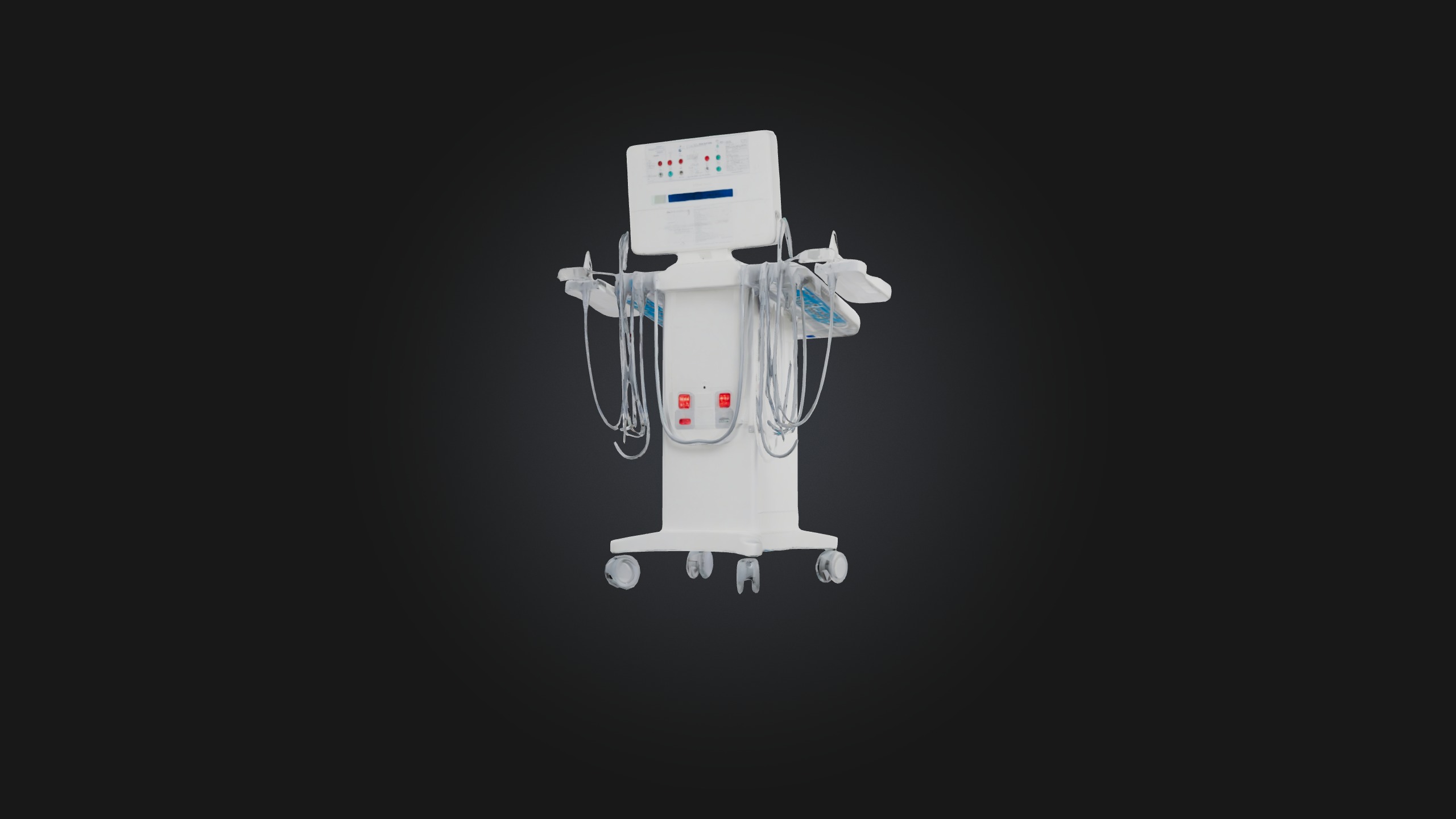 ECG Machine Low-poly 3D model_6