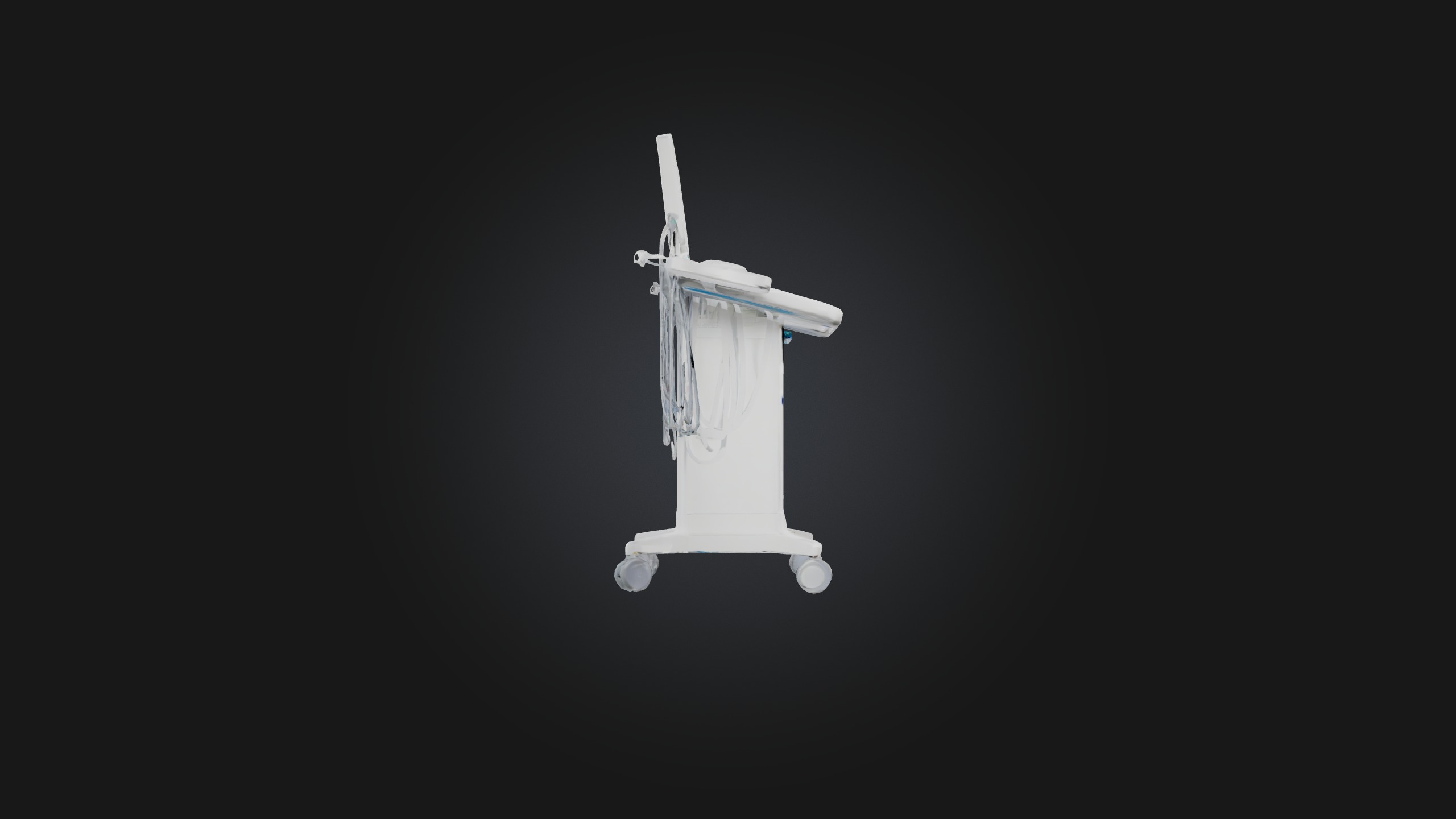 ECG Machine Low-poly 3D model_4