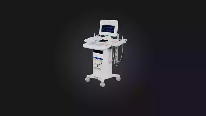 ECG Machine Low-poly 3D model