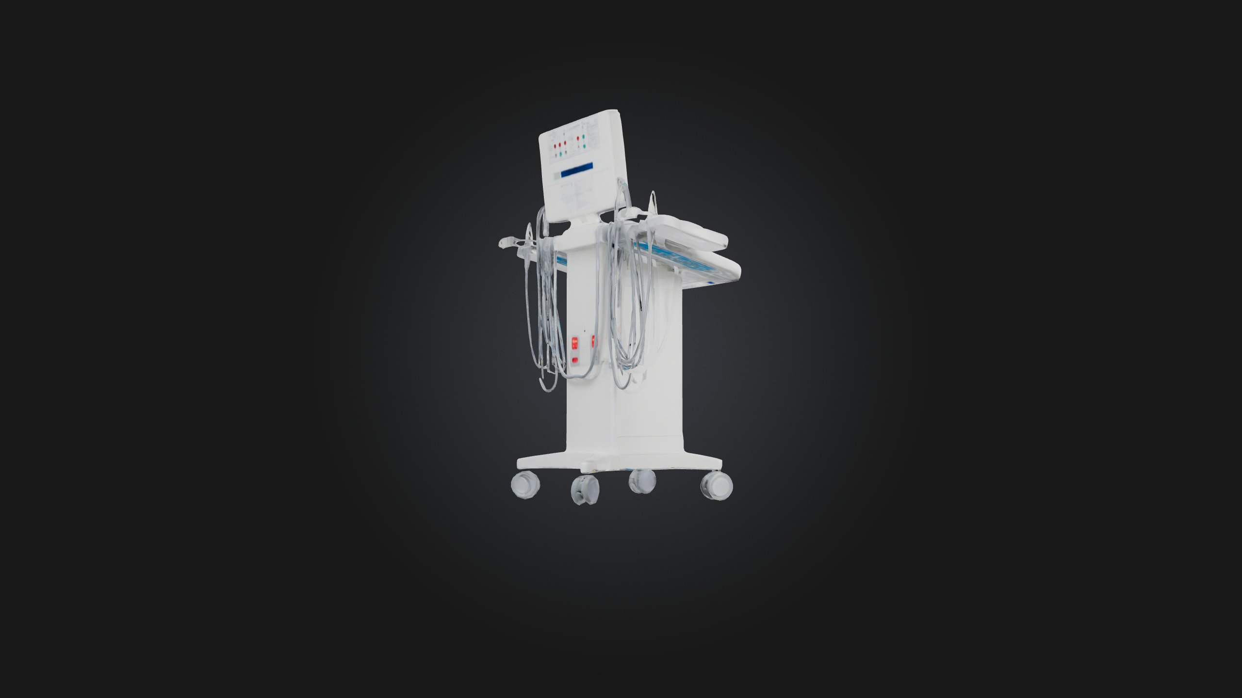 ECG Machine Low-poly 3D model_5