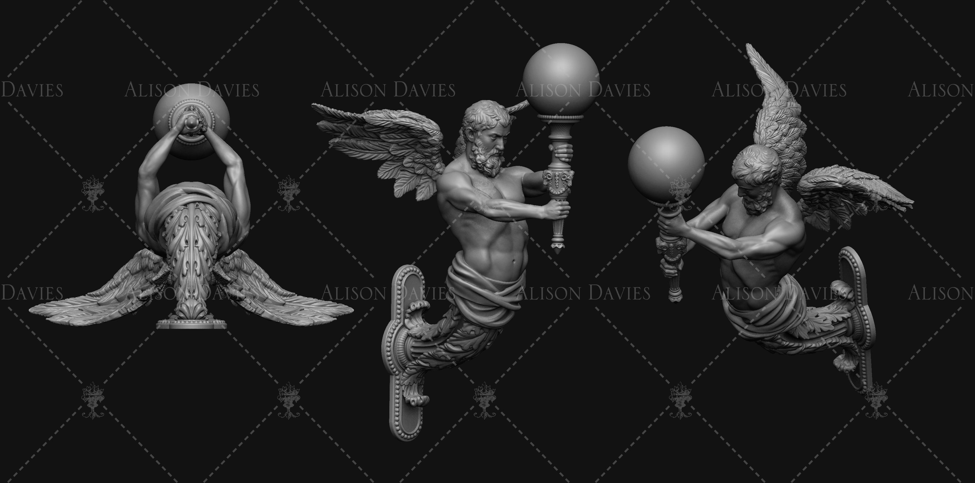 Ornate French Antique 18th century Lantern 3d print file 3D print model_2