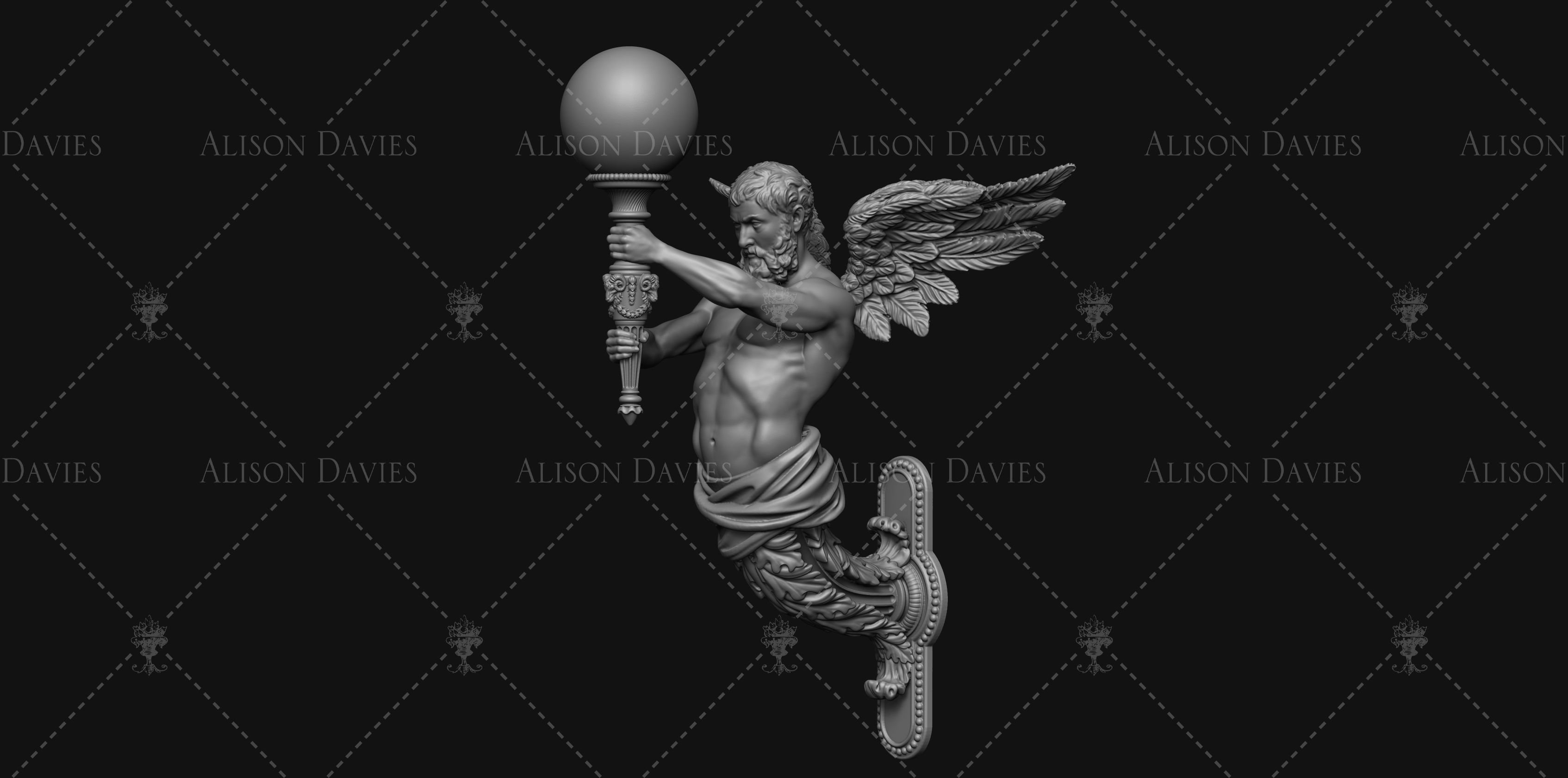 Ornate French Antique 18th century Lantern 3d print file 3D print model_5