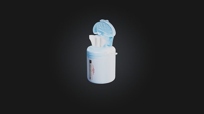 Disinfectant Wipes Low-poly 3D model