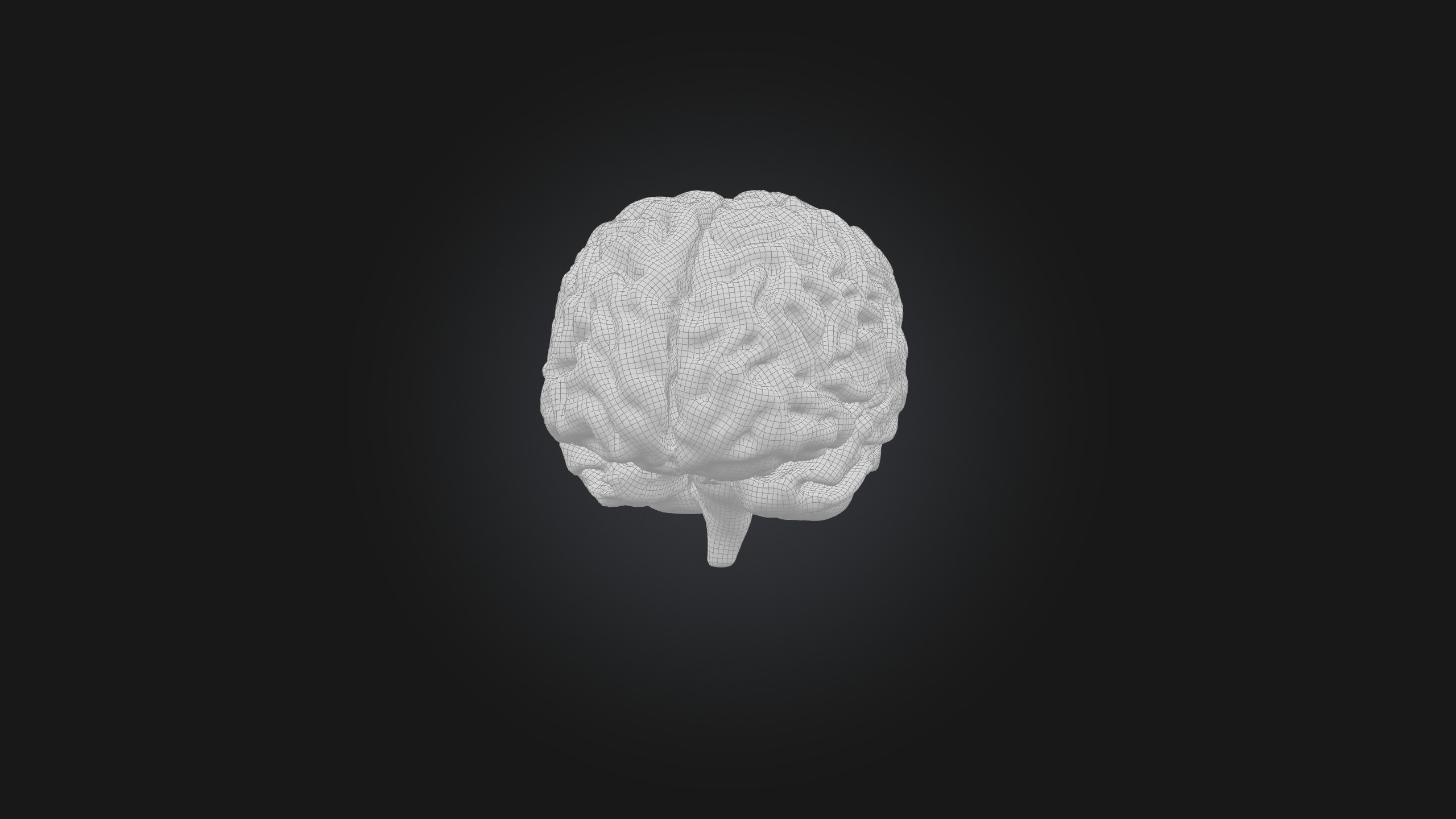 Diseased Brain Low-poly 3D model_2