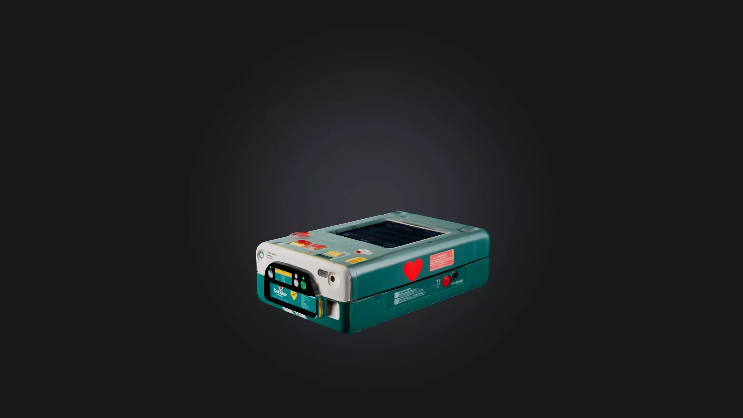 Defibrillator Low-poly 3D model_0