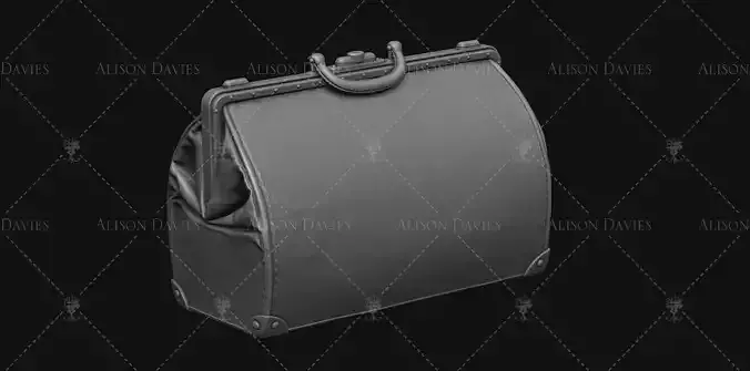 Gladstone leather doctors bag 3d print model 3D print model Gladstone leather doctors bag 3d print model 3D print model