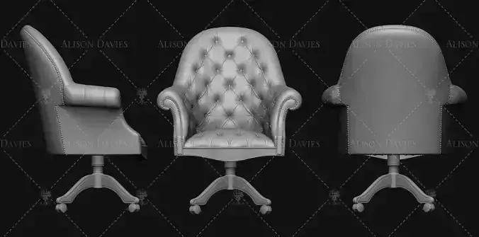 Leather executive swivel Office Chair 3d Print model 3D print model