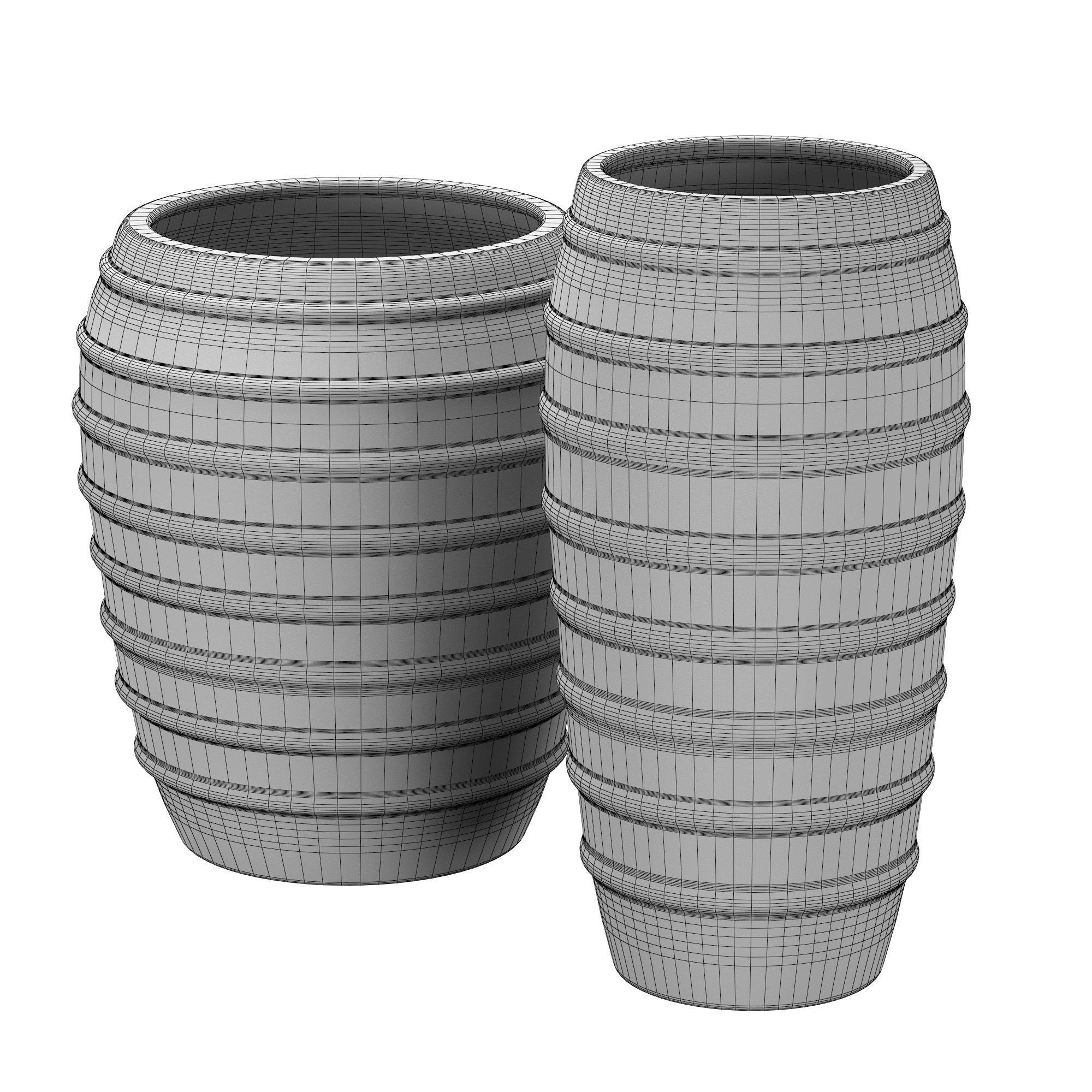 Ancient Saturn Urn pots 3D model_4