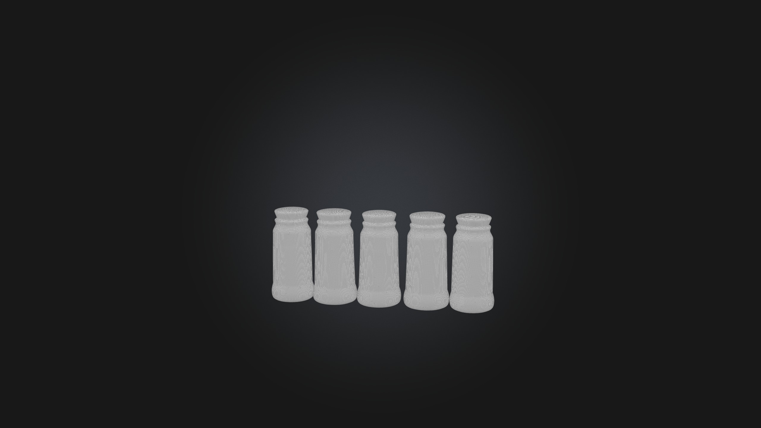 Ceramic Spice Jars Low-poly 3D model_3