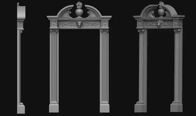 LION DOOR SURROUND 3D print model 3D print model