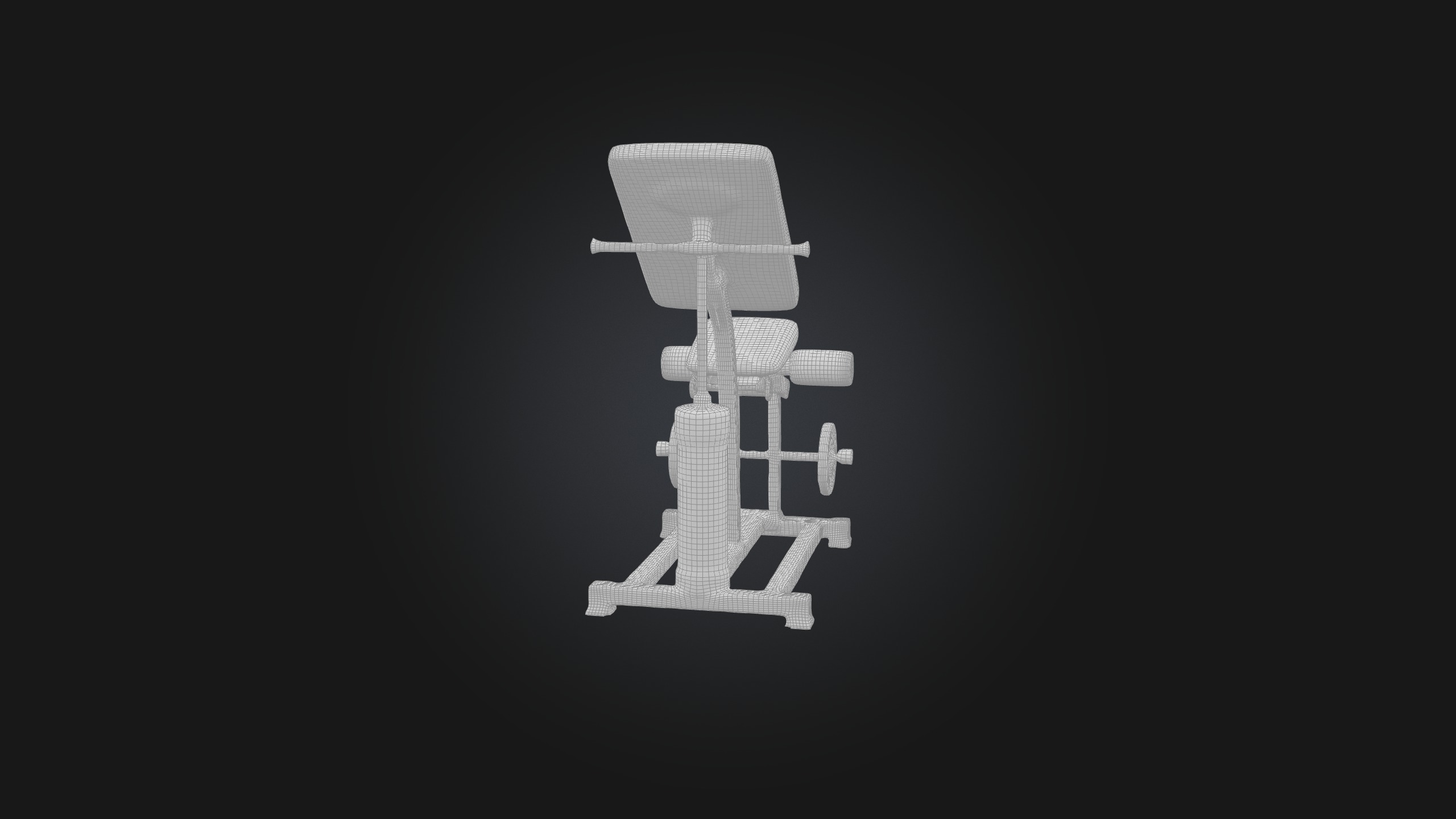 Calf Raise Machine Low-poly 3D model_2