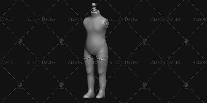Child Mannequin Vintage 3D print model 3D print model