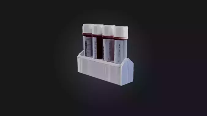 Blood Collection Tubes Low-poly 3D model