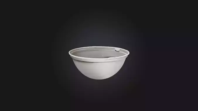 Bedpan Low-poly 3D model