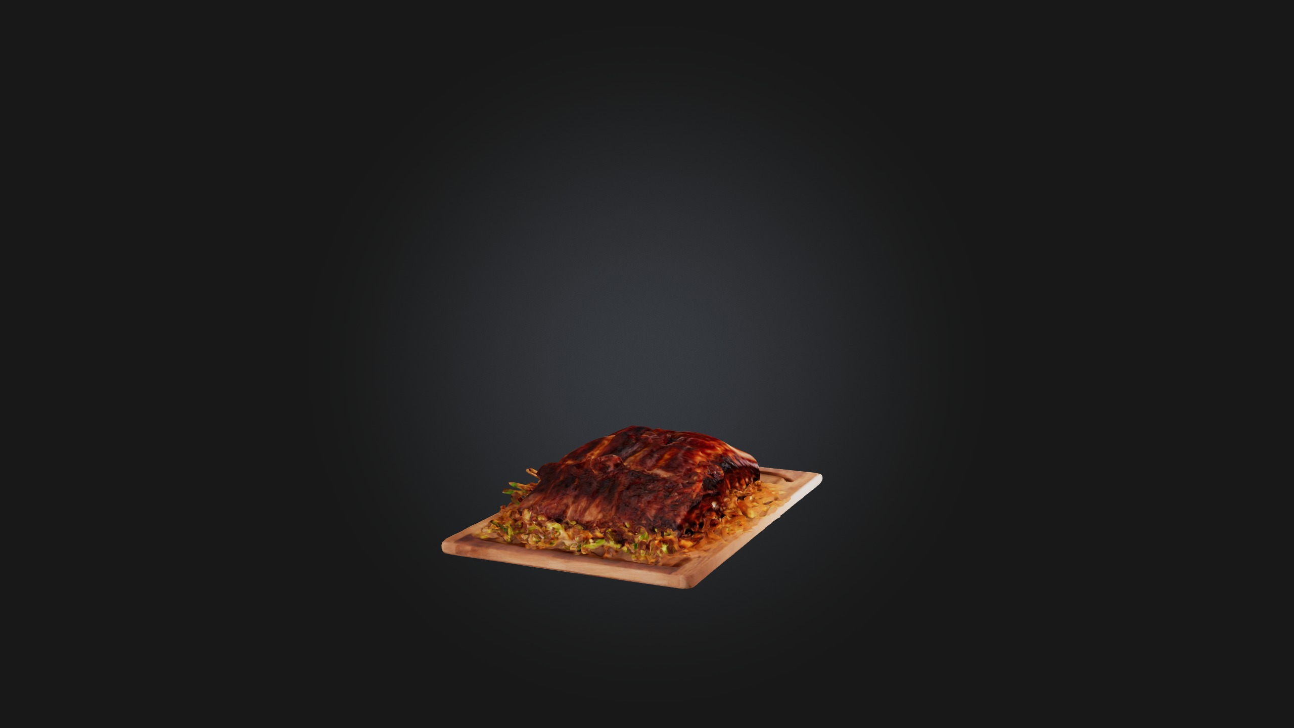Baby Back Ribs Model Low-poly 3D model_7