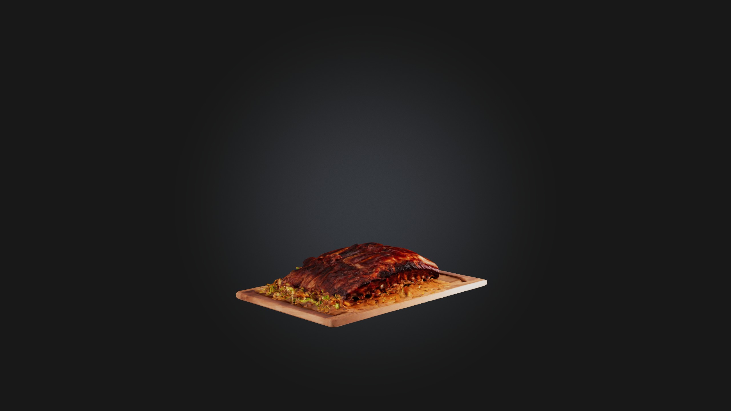 Baby Back Ribs Model Low-poly 3D model_6