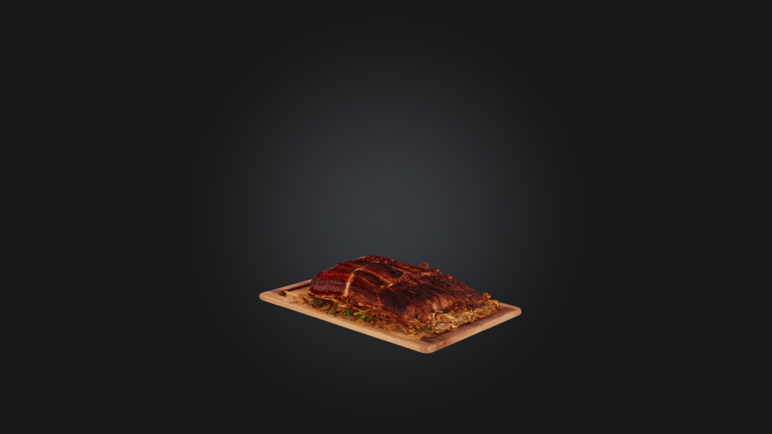 Baby Back Ribs Model Low-poly 3D model_9