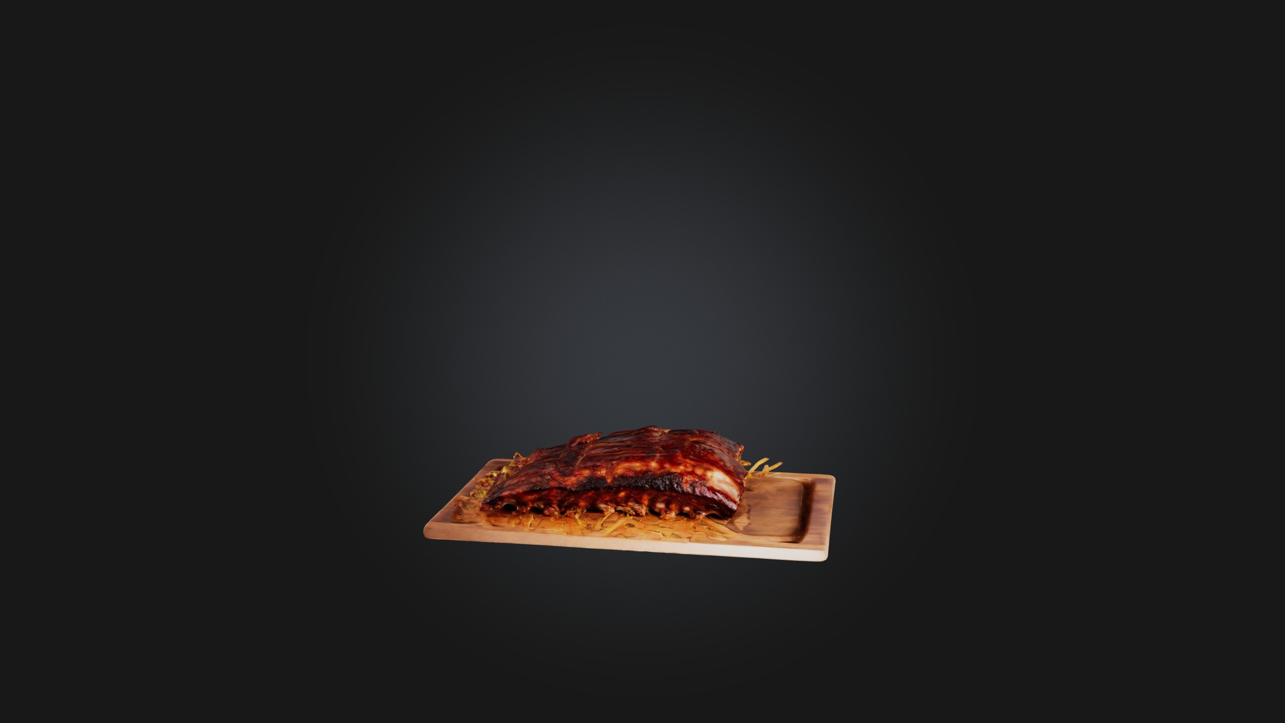 Baby Back Ribs Model Low-poly 3D model_3