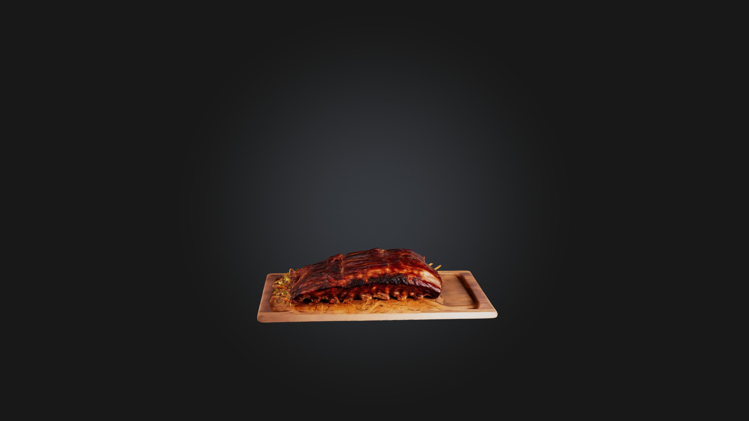 Baby Back Ribs Model Low-poly 3D model_4
