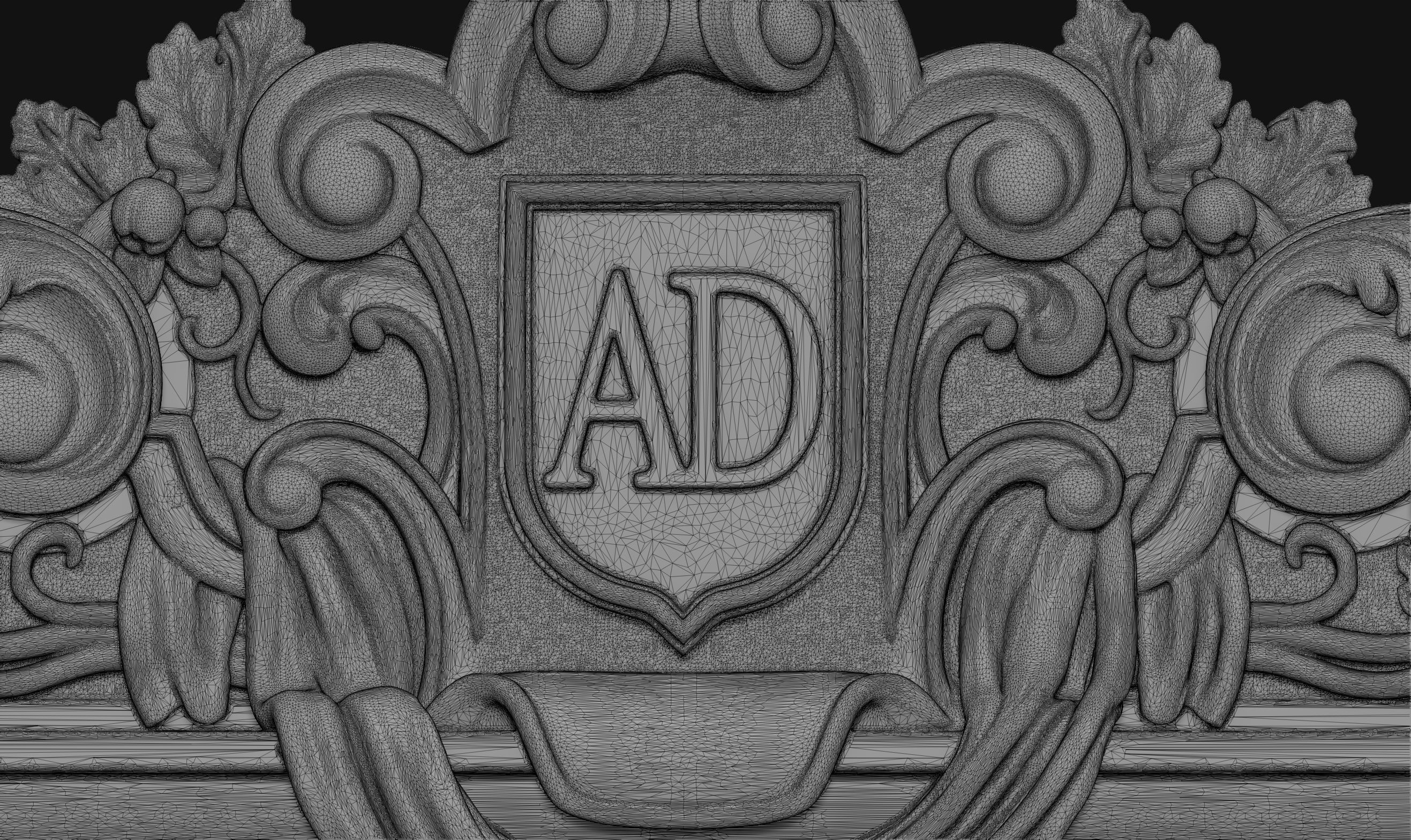 AD Pelmet Pediment 3d print model 3D print model_4