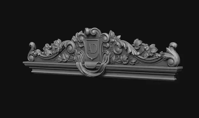 AD Pelmet Pediment 3d print model 3D print model