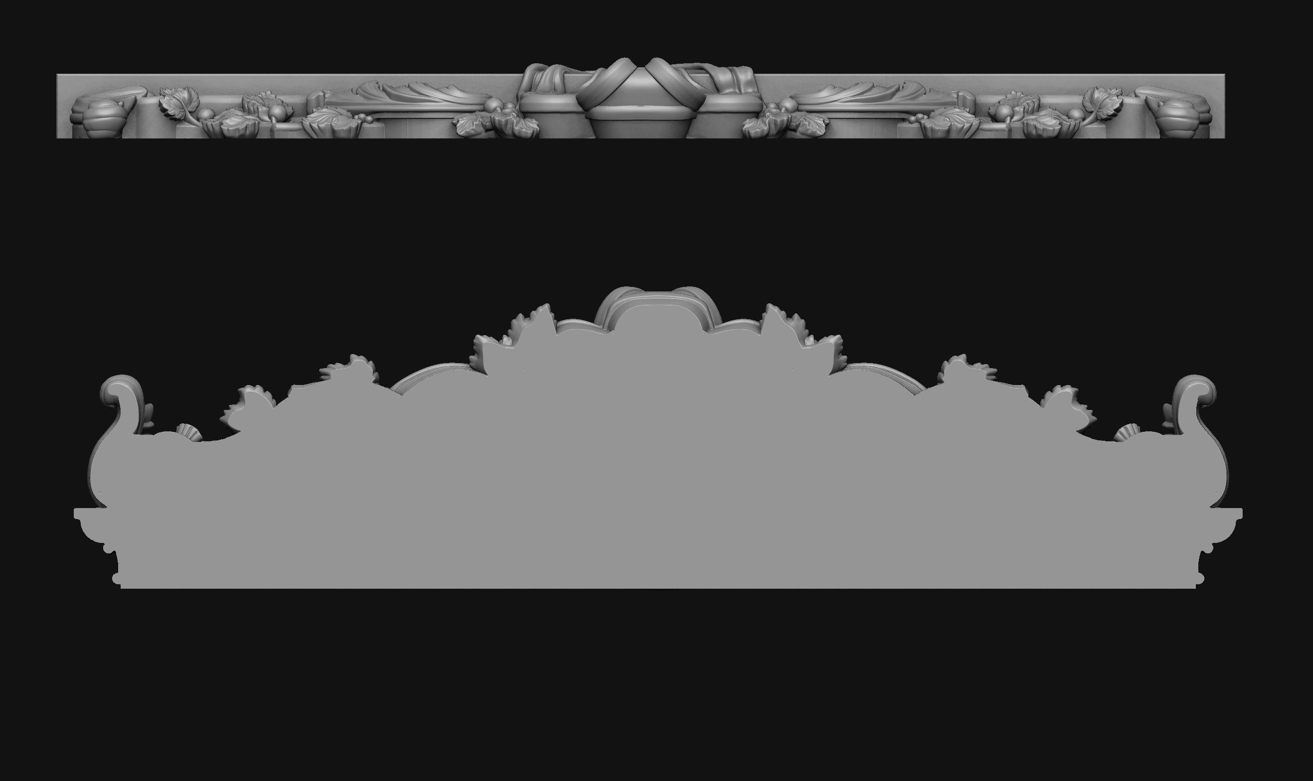 AD Pelmet Pediment 3d print model 3D print model_2